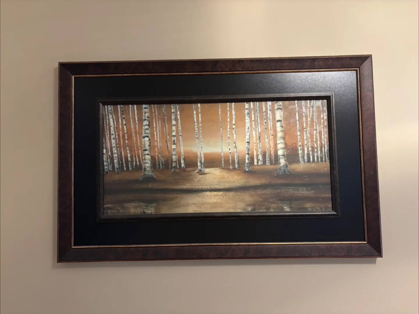 🇨🇦Framed Birch Tree Landscape Art thumbnail