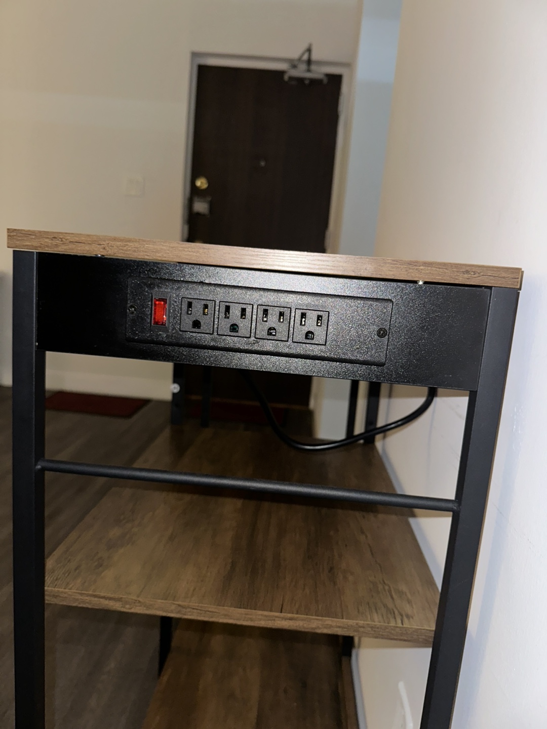 Brown Wood & Black Metal Kitchen Baker's Rack - photo 2