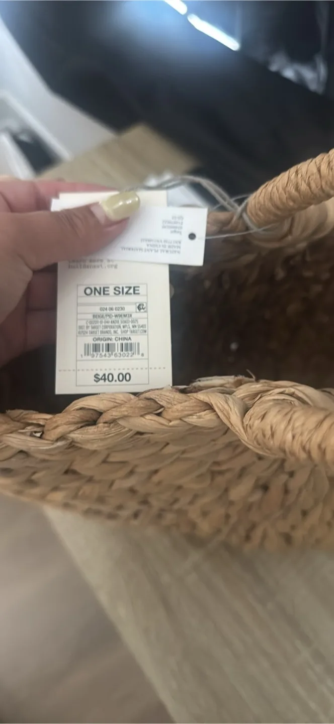 Target Woven Basket Tote Bag - One Size image indicator(2)