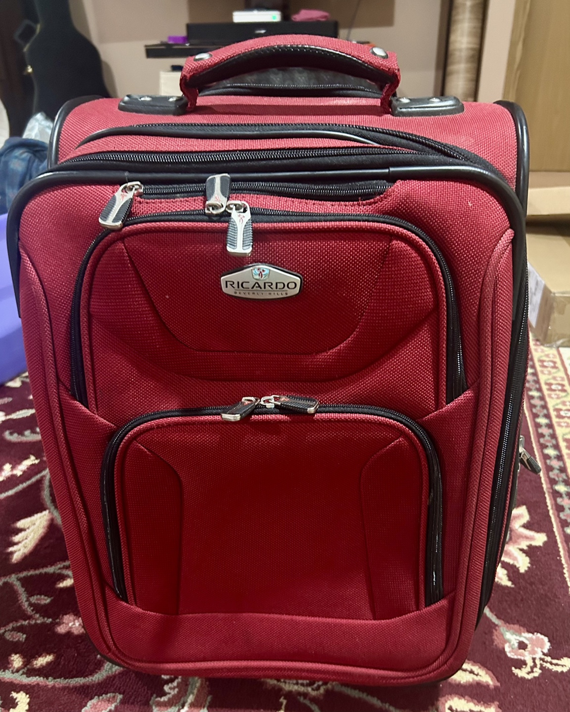 🧳 Ricardo Beverly Hills Red Carry-On Luggage (22”)