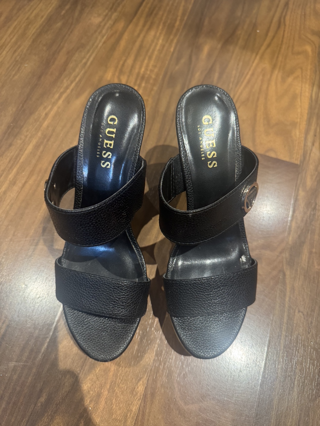 Guess Black Wedge Sandals - Size 7 - photo 2