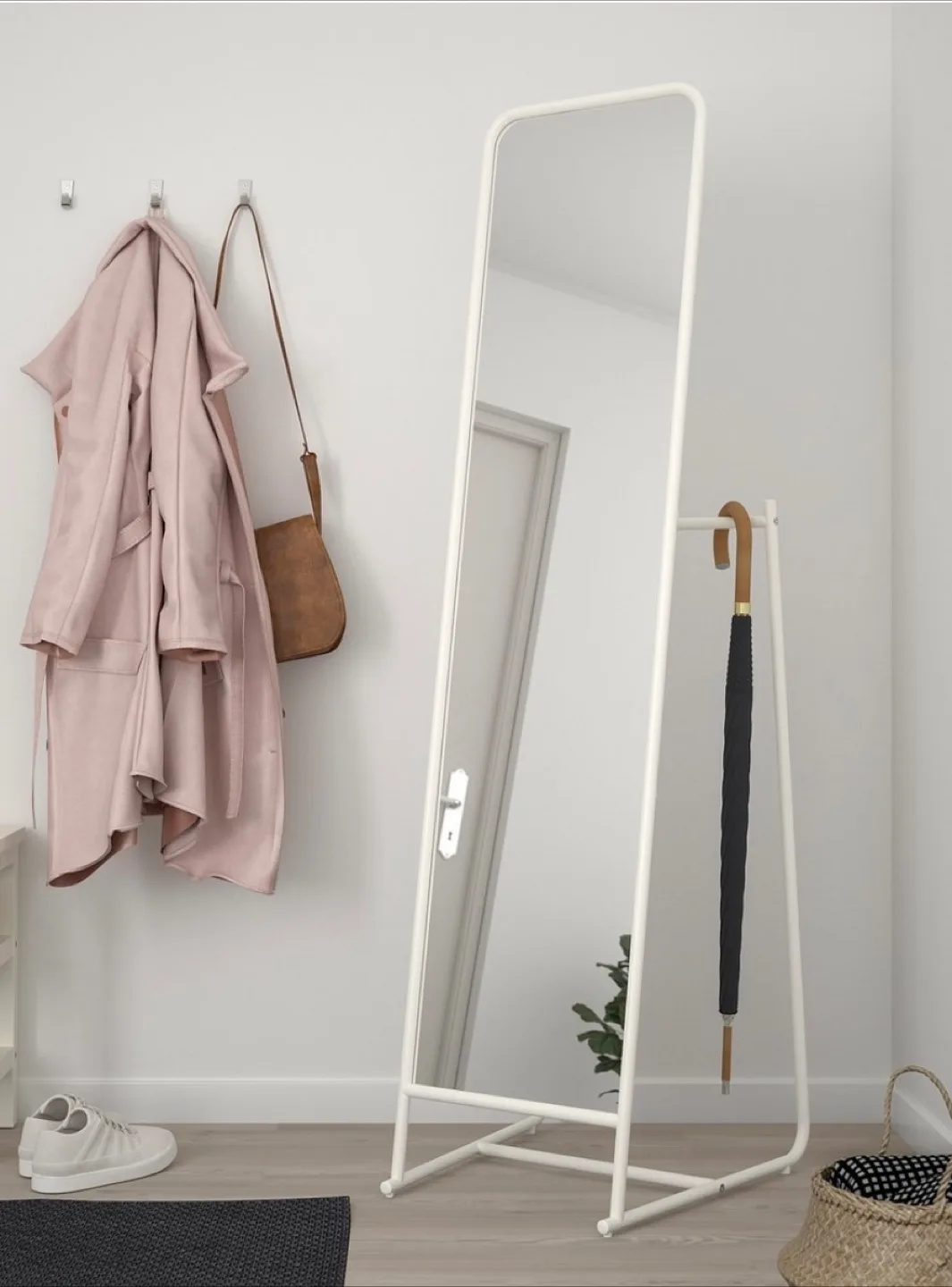 IKEA Knapper Standing Mirror - White thumbnail