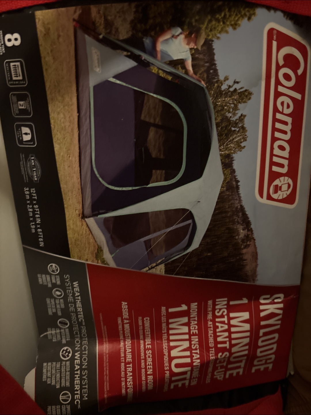 Coleman instant tent 8person
