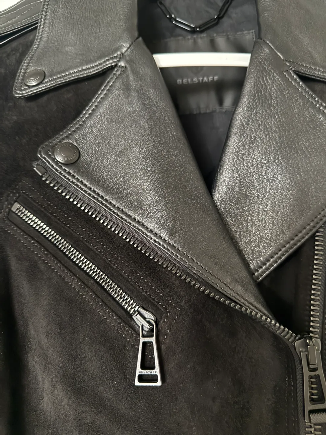 Belstaff Woman’s Black Leather Jacket image indicator(2)