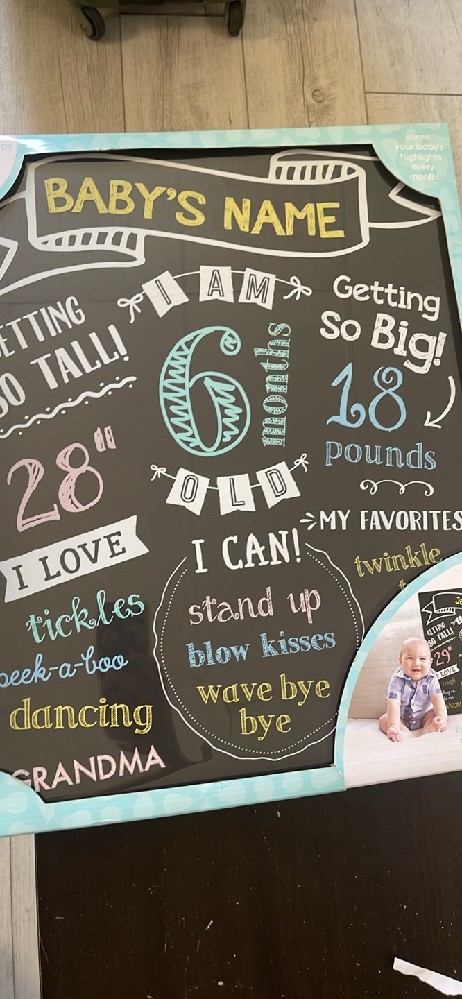 Baby's Milestone Chalkboard
