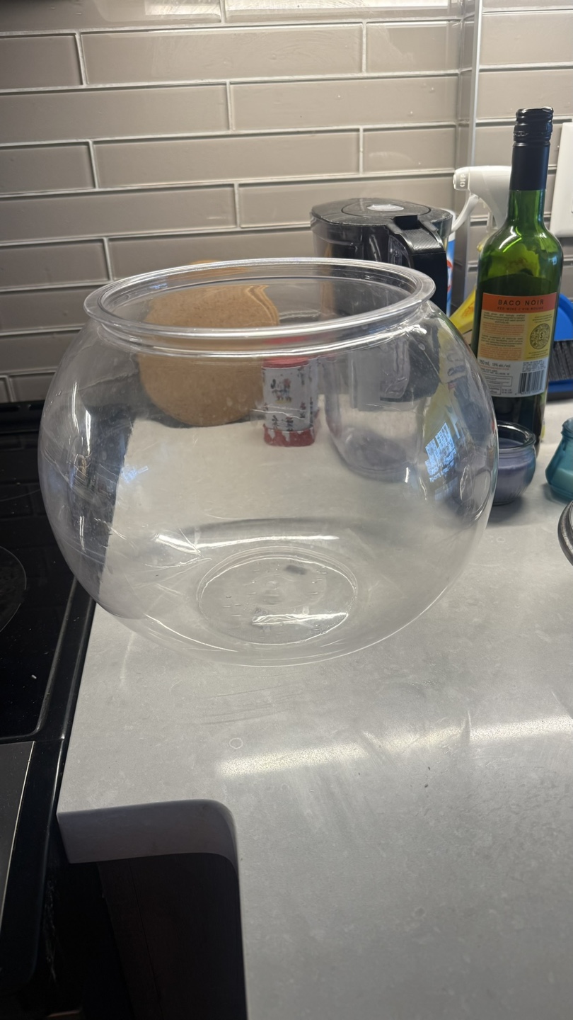 Large Clear Plastic Fish Bowl
