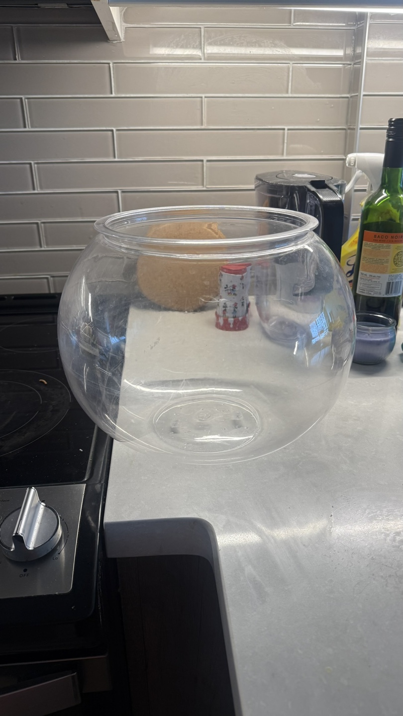 Large Clear Plastic Fish Bowl - photo 3