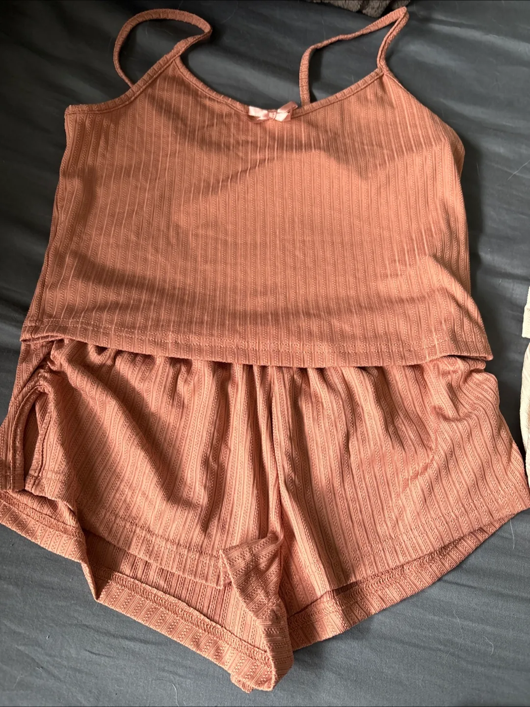 Ribbed Cami and Shorts Set - Size Small thumbnail