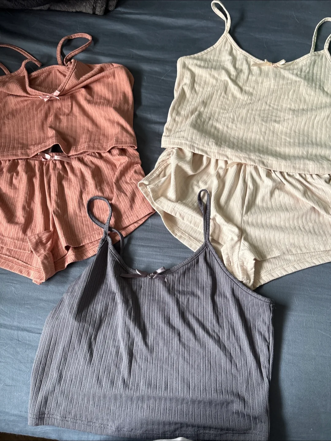 Ribbed Cami Top & Shorts Set - 3 Sets thumbnail