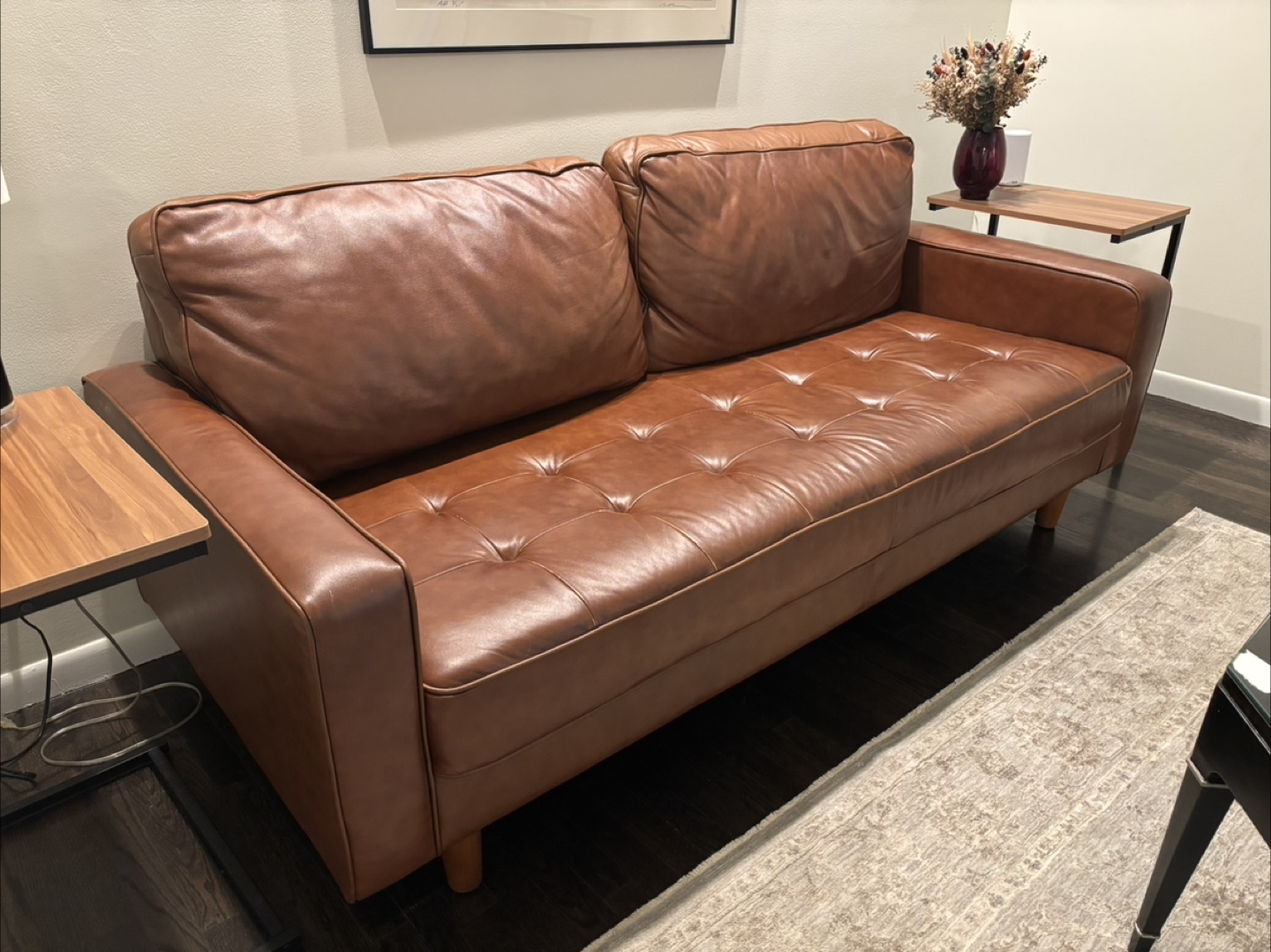 Brown Leather Sofa