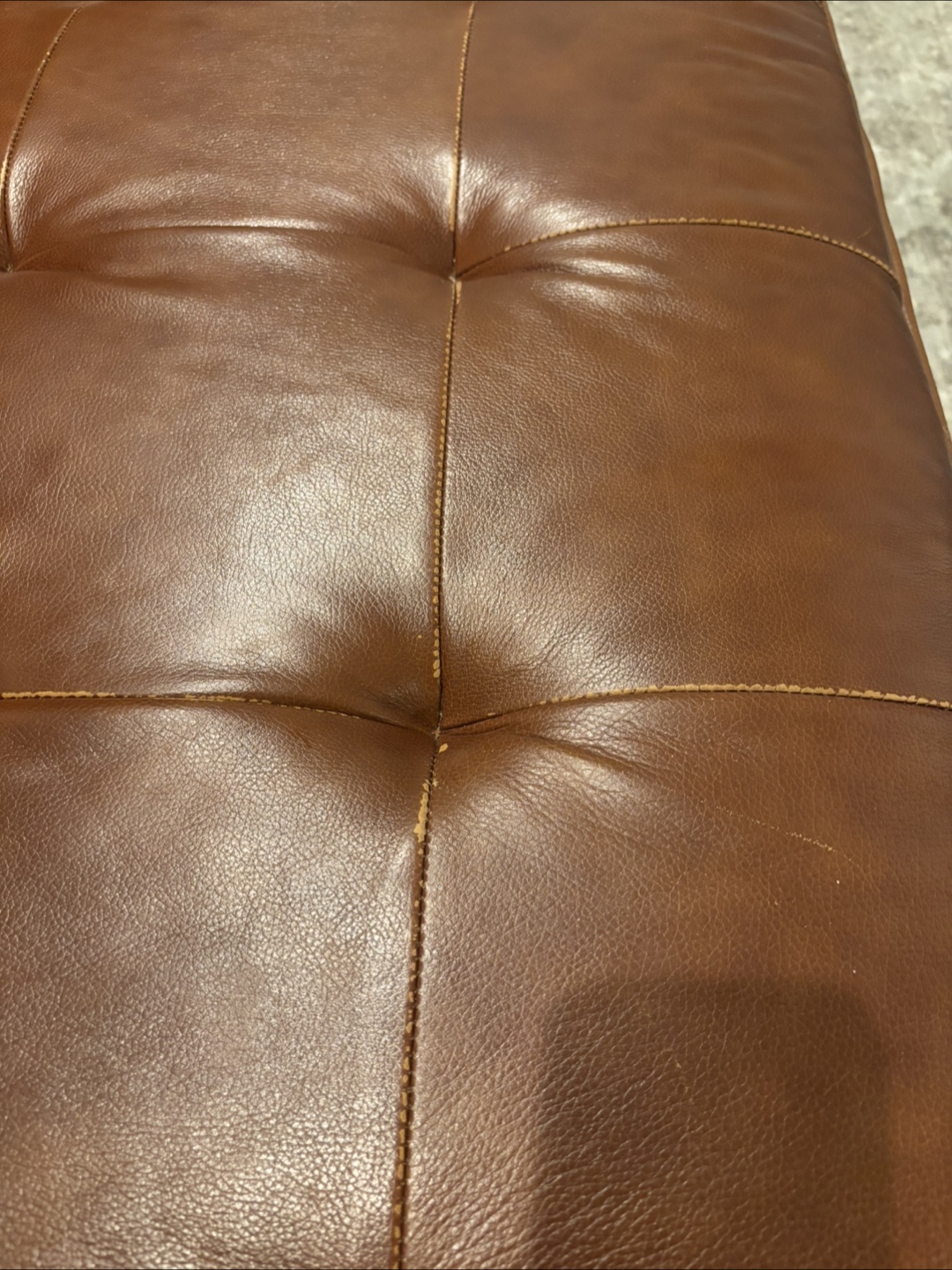 Brown Leather Sofa - photo 4