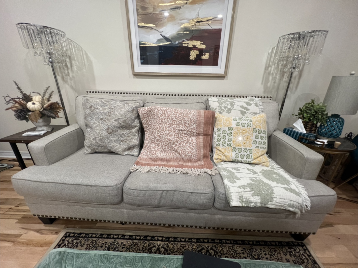Cozy Beige 3 seater Sofa Couch– Gently Used & Comfy! - photo 3