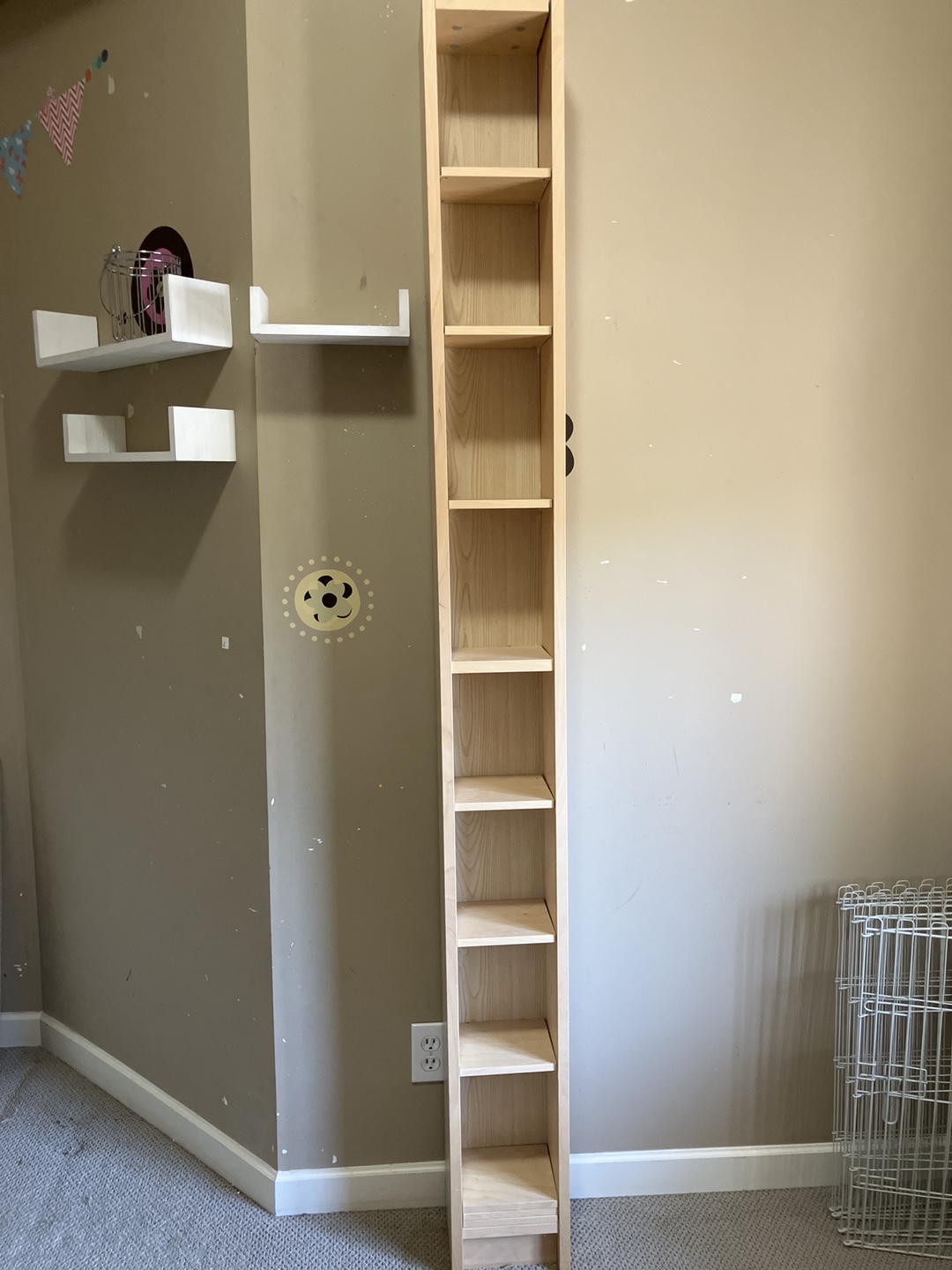 Tall Wooden Bookcase