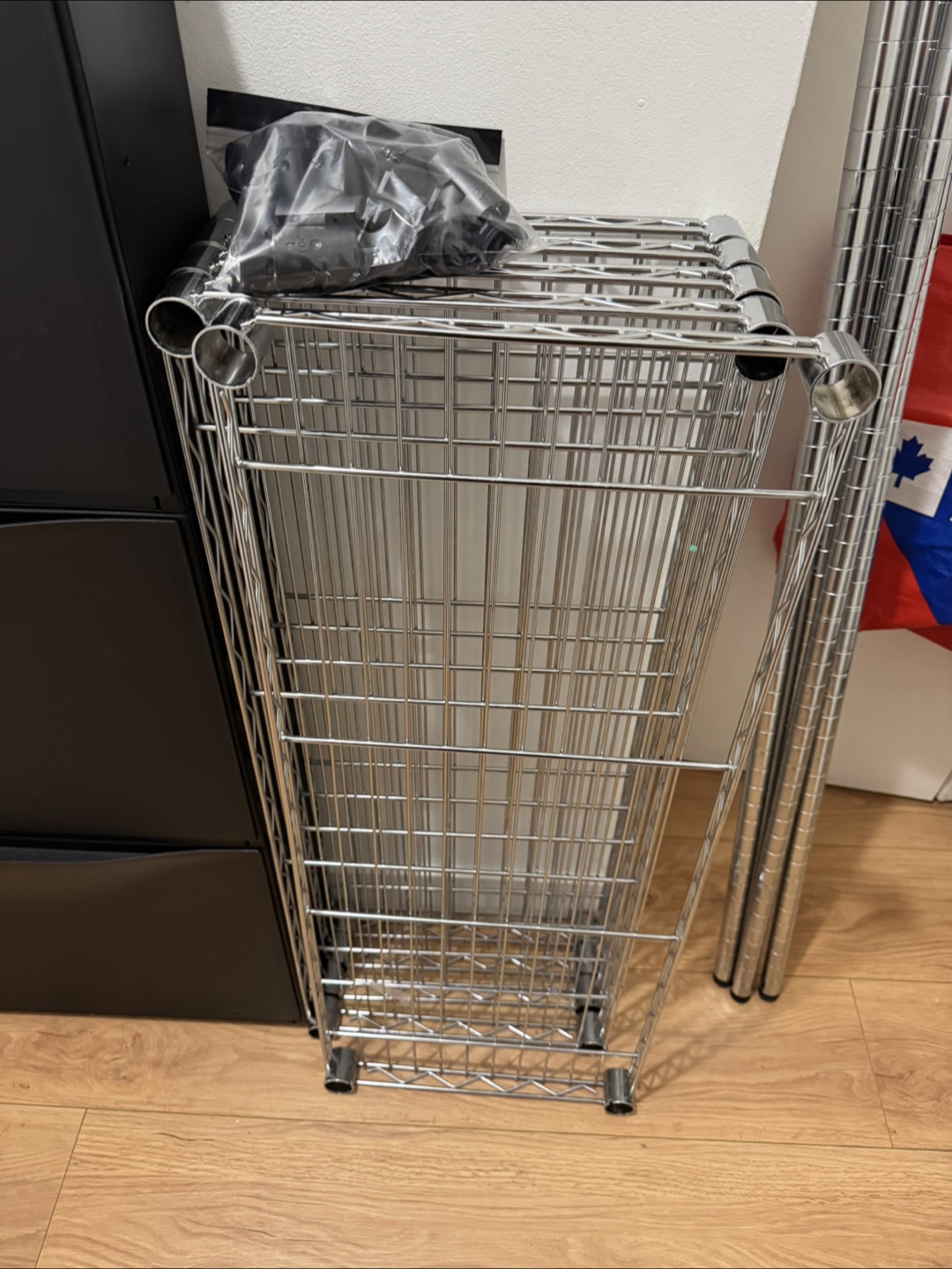 Metal storage shelves
