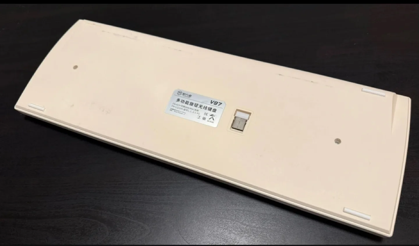 V97 Cream White Wireless Mechanical Keyboard image indicator(2)