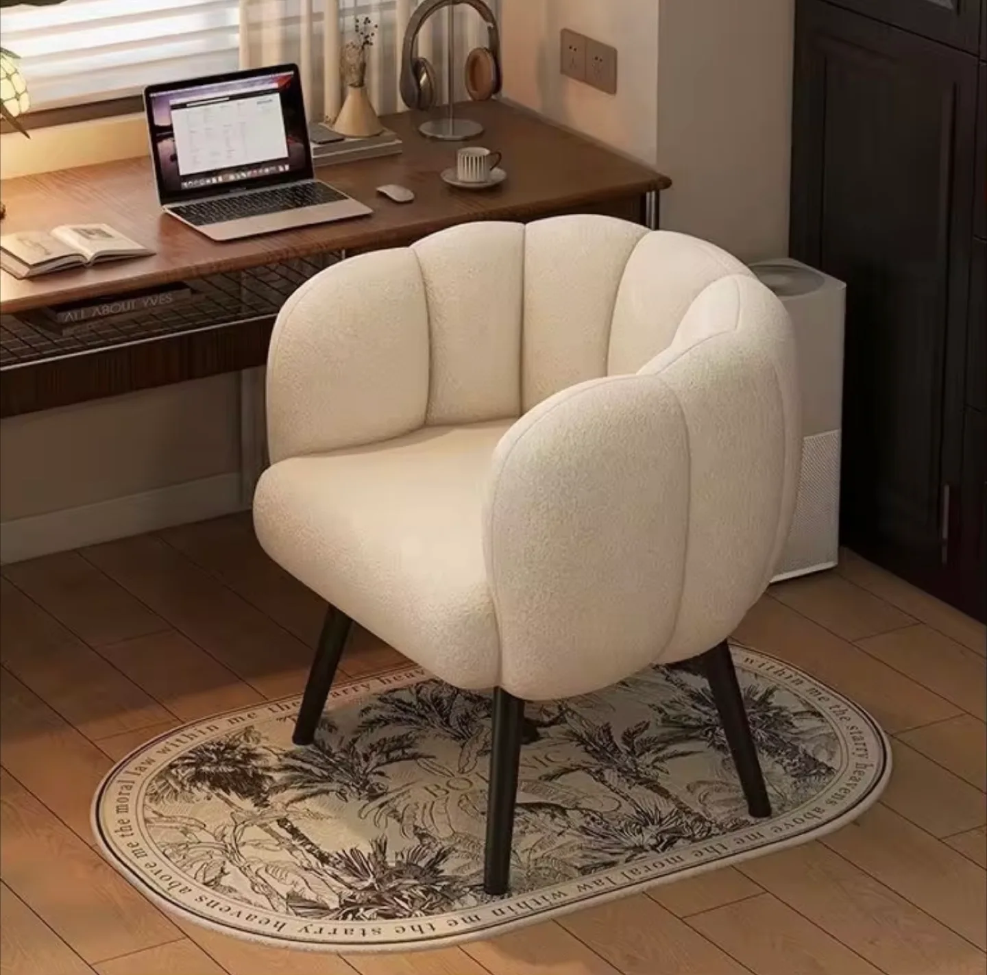 Cream Sherpa Accent Chair image indicator(6)