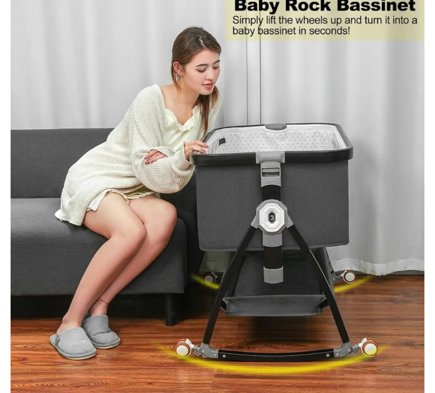 Baby Rock Bassinet - Grey image indicator(3)