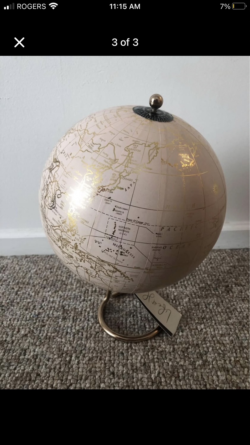 LIFE AT HOME  | Pink & Gold World Globe