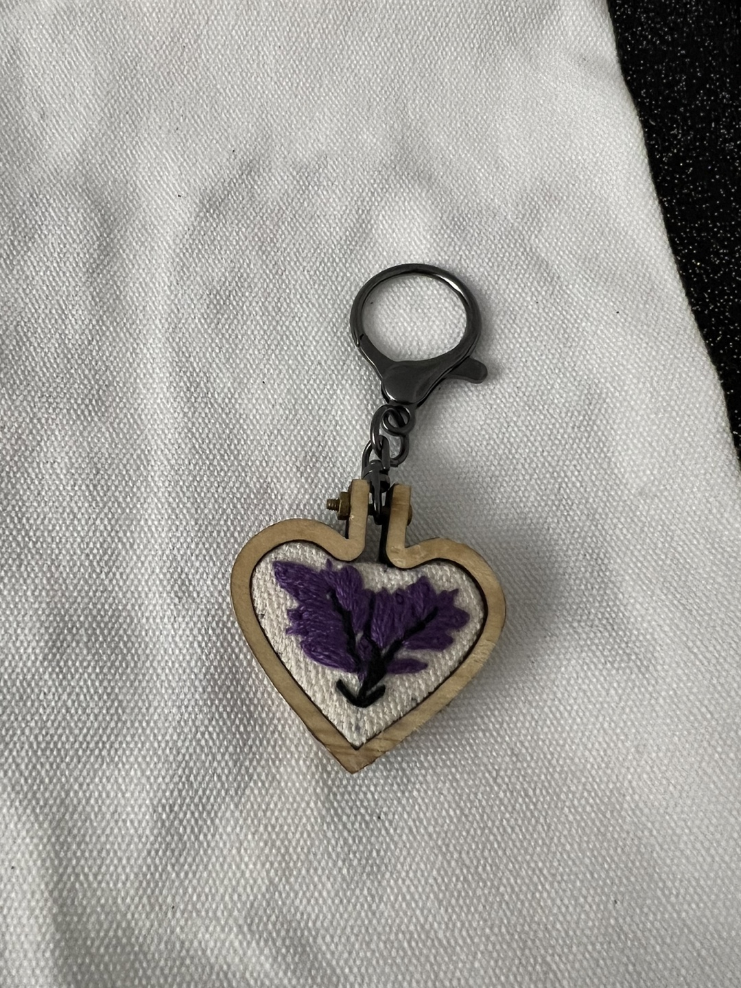Handmade Embroidered Flower Keychains - photo 5