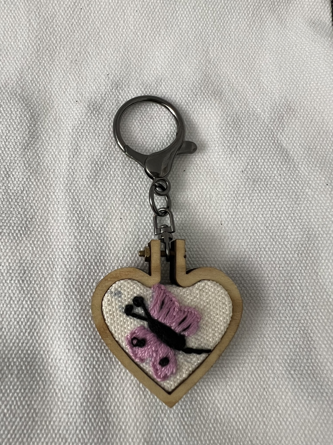 Handmade Embroidered Flower Keychains - photo 4