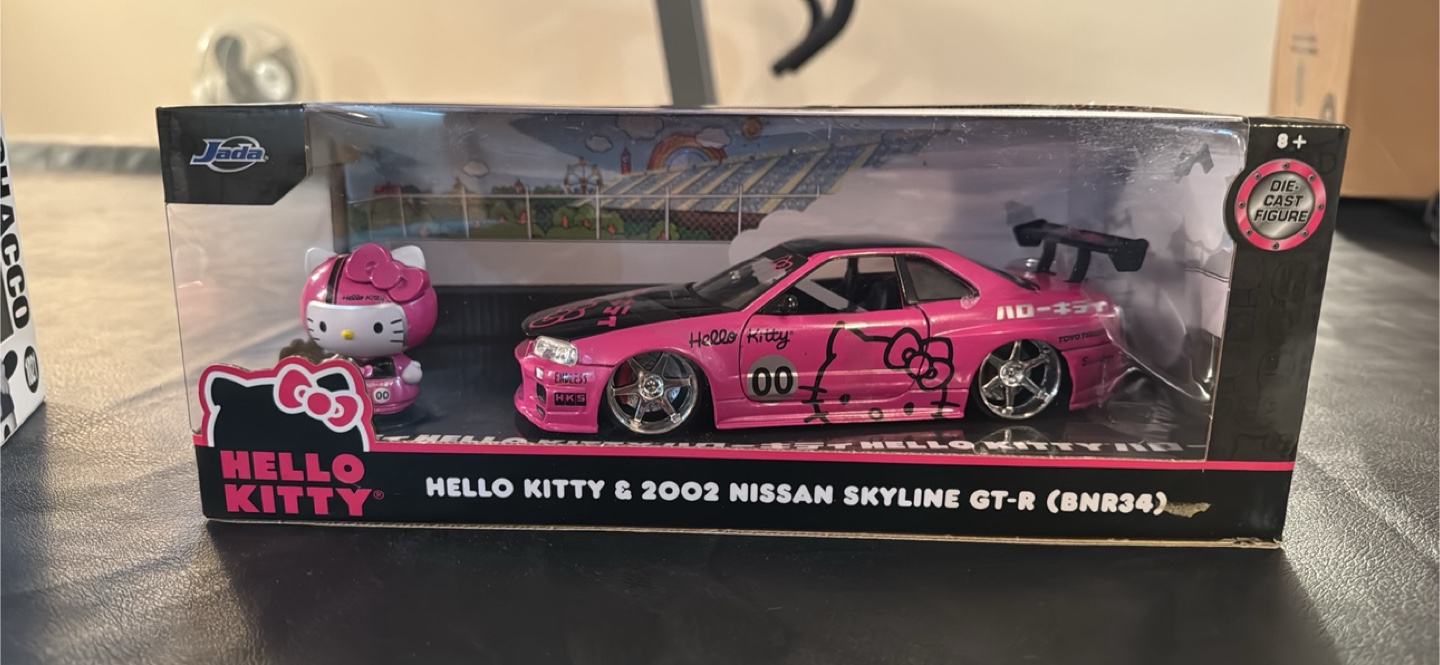 BNIB Hello Kitty x R34 Skyline Diecast