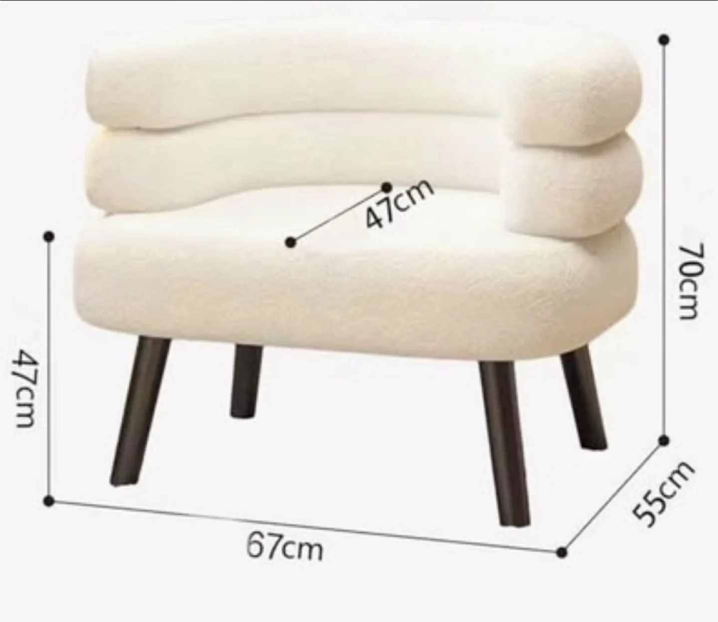 White Boucle Accent Chair image indicator(7)