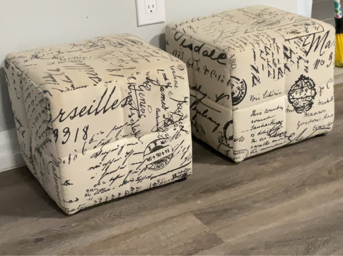 Patterned Ottoman / Footstool