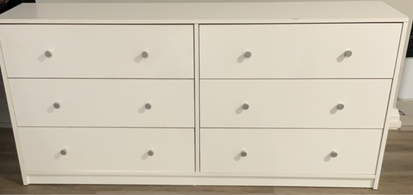 White 6-Drawer Dresser - photo 3