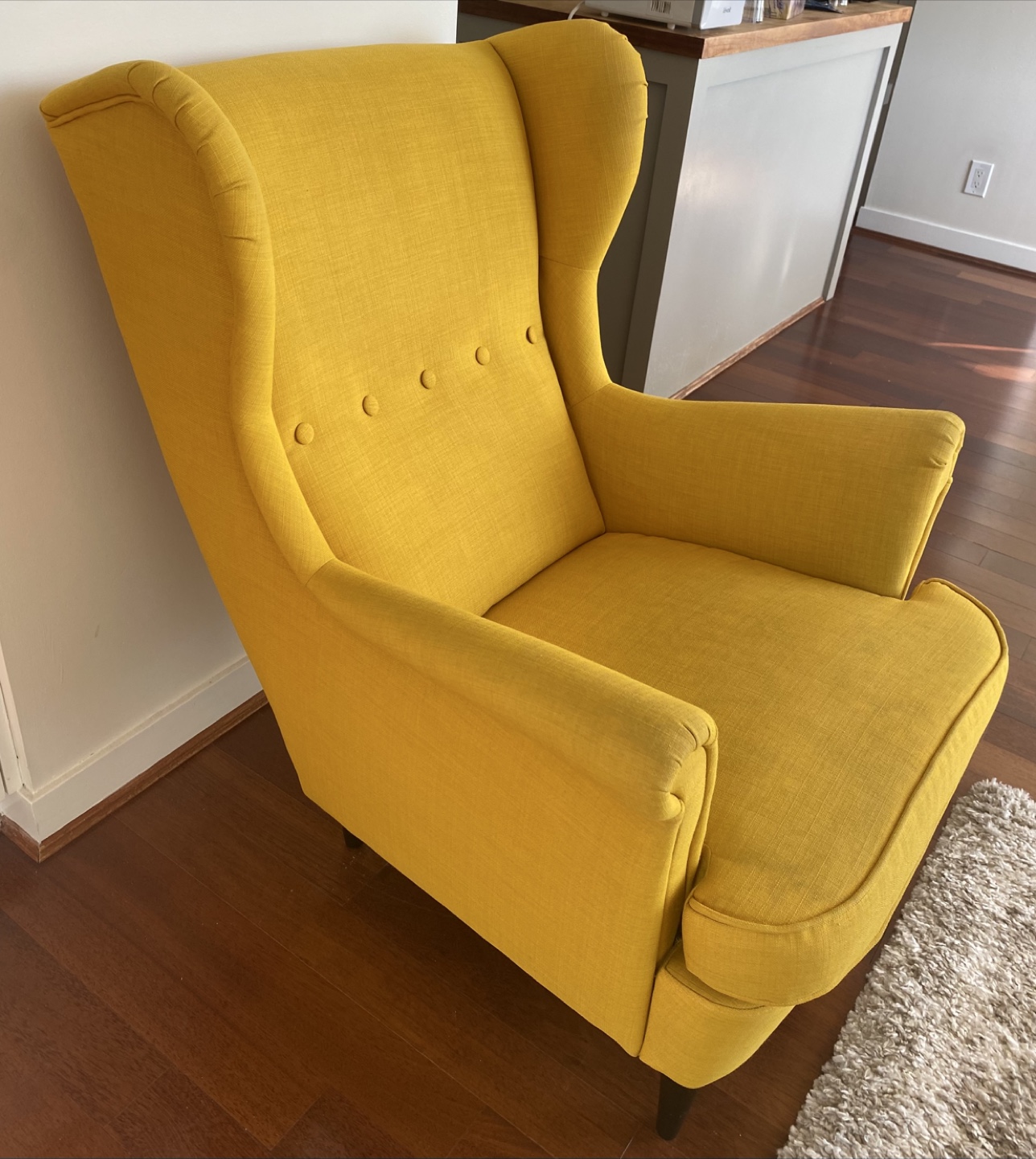 IKEA STRANDMON Wing Chair – Mustard Yellow - photo 2