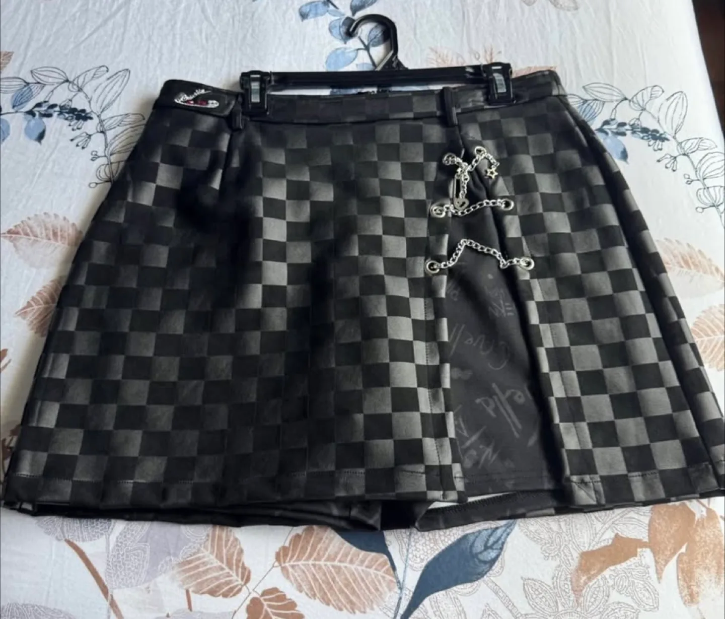 Mulenna Checkerboard Mini Skirt - Size M thumbnail