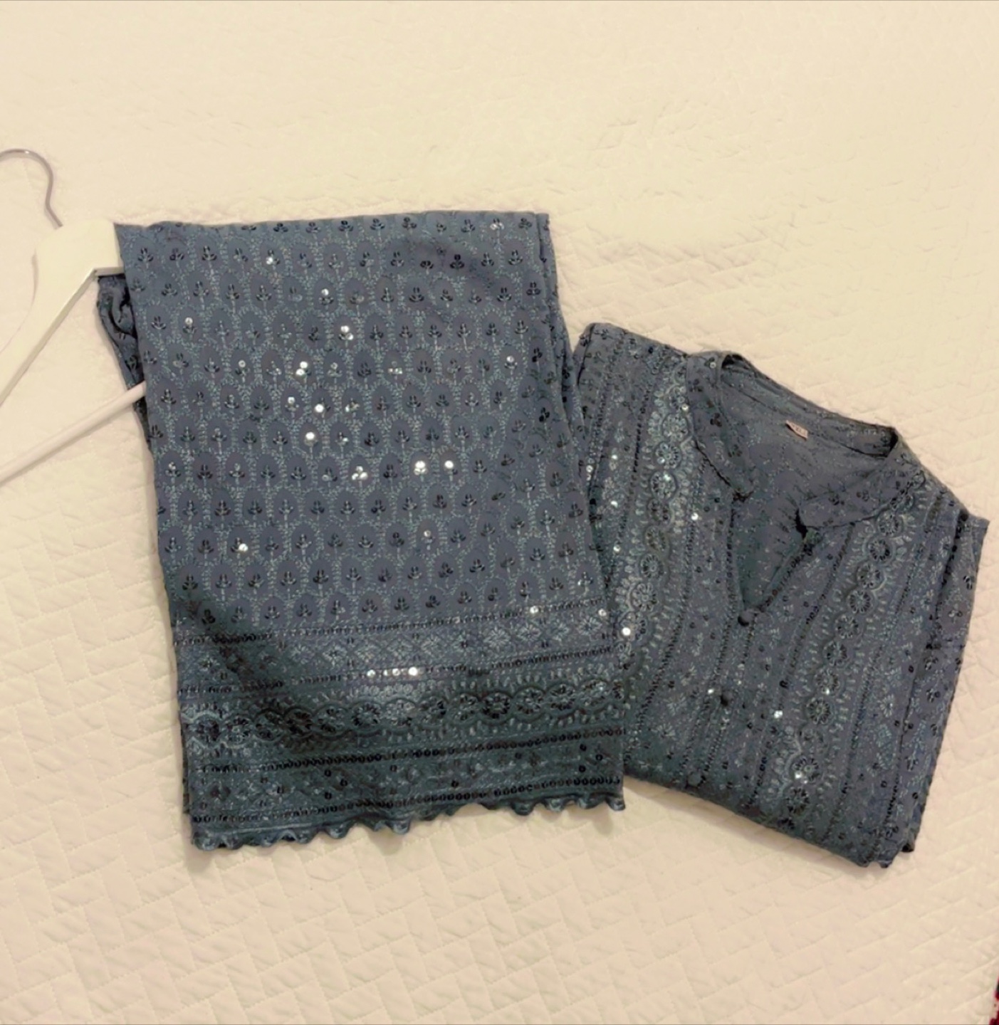 Grey Embroidered Shalwar Kameez Suit - photo 2