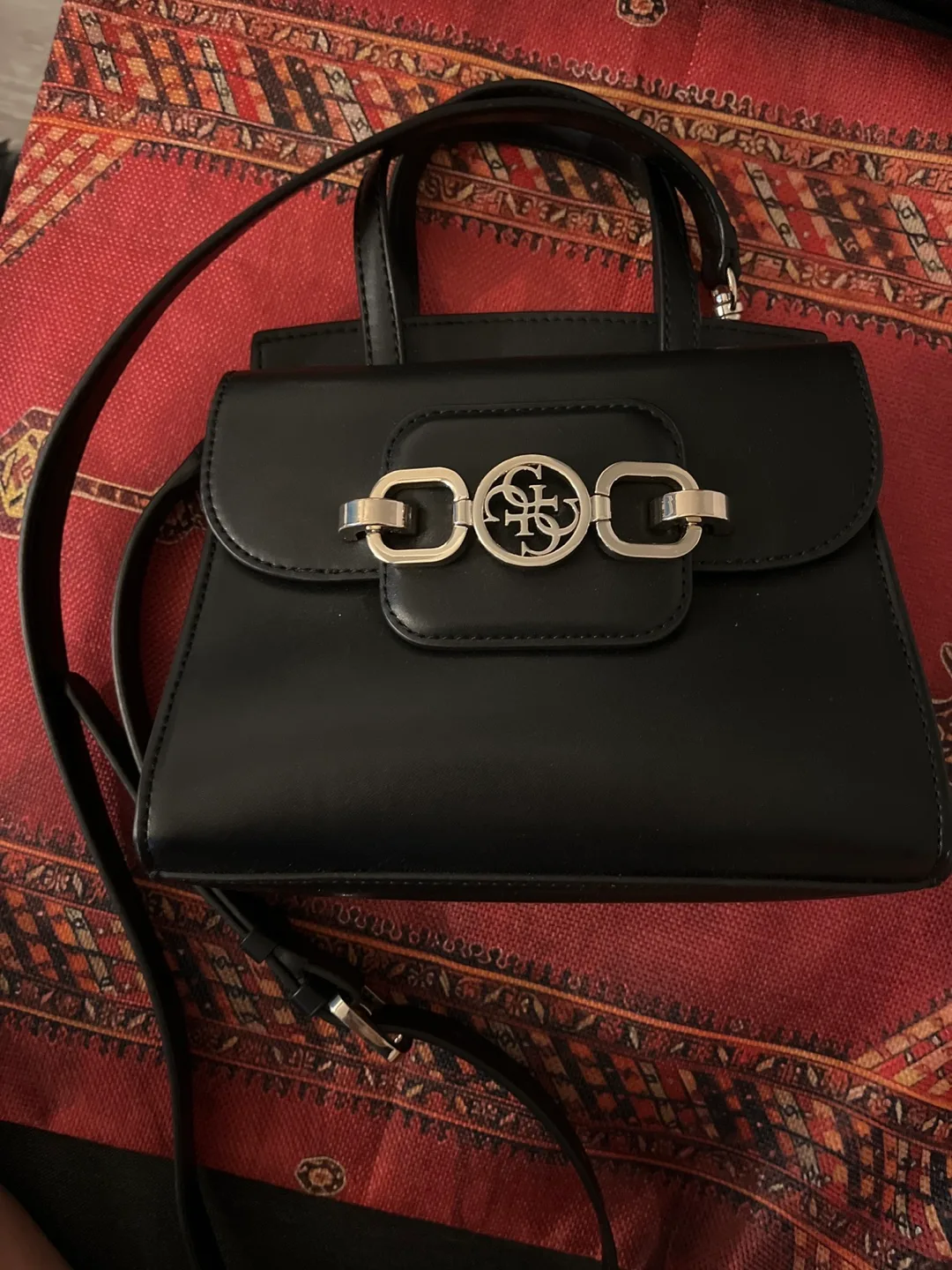 Guess Black Mini Satchel Bag thumbnail