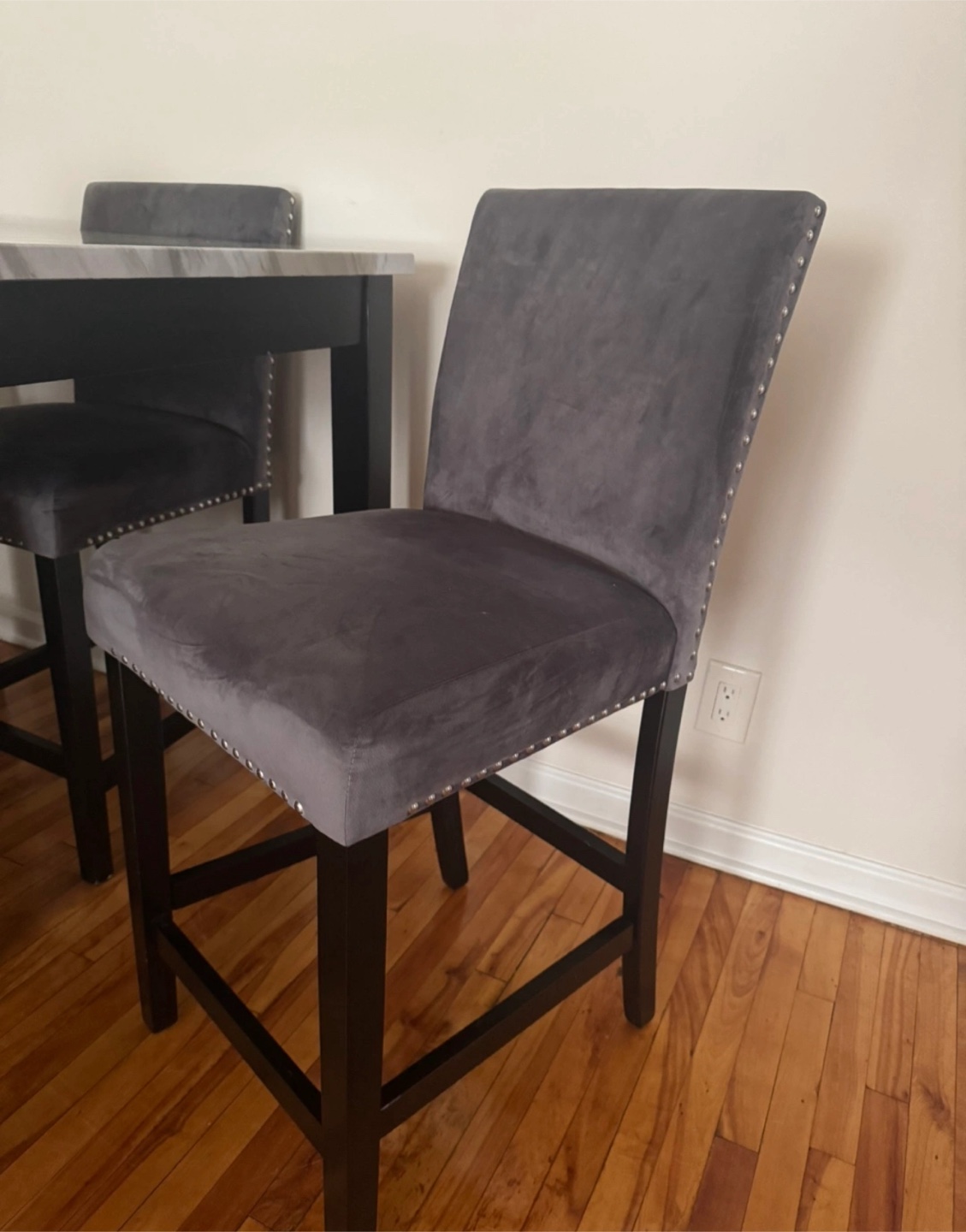 Counter Height Dining Table with 4 Chairs - Gray - photo 3