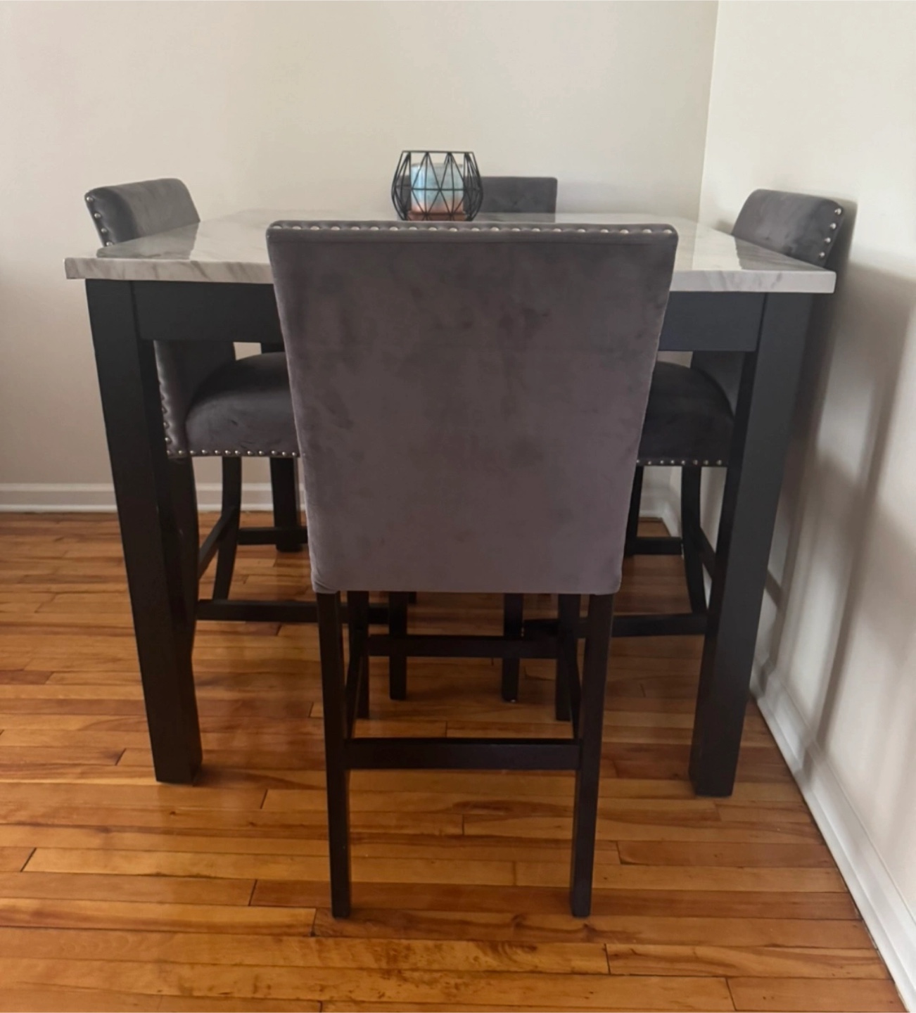 Counter Height Dining Table with 4 Chairs - Gray - photo 2