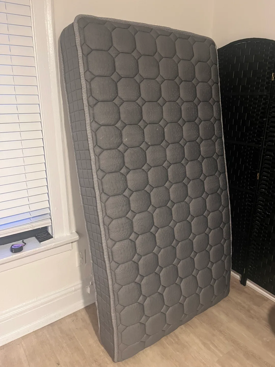 1 month old twin mattress - grey 8 inch bed thumbnail