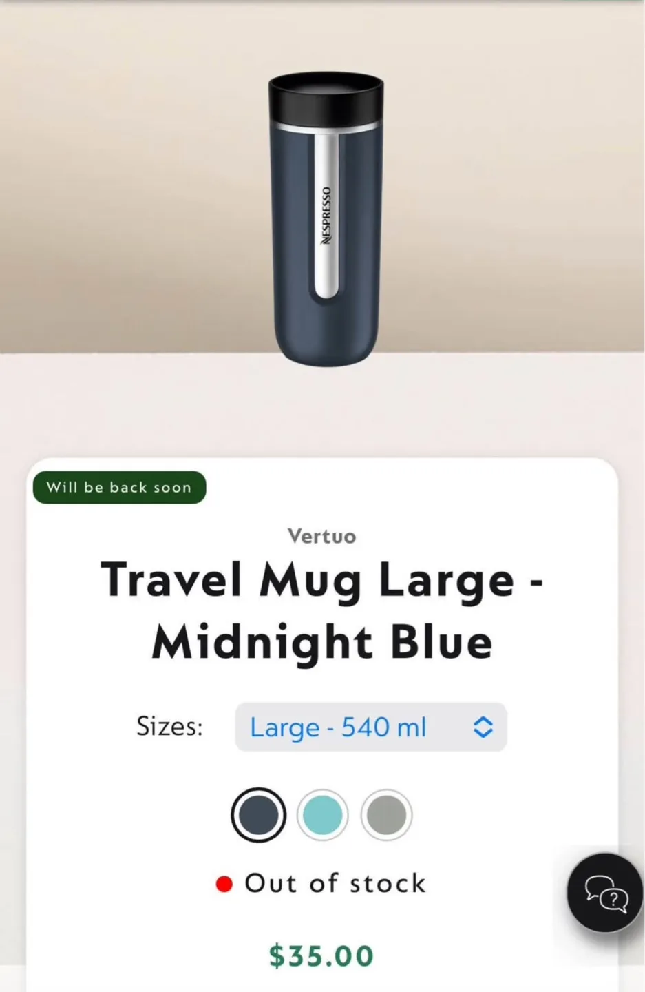 Nespresso Travel Mug — Midnight Blue, Large image indicator(7)