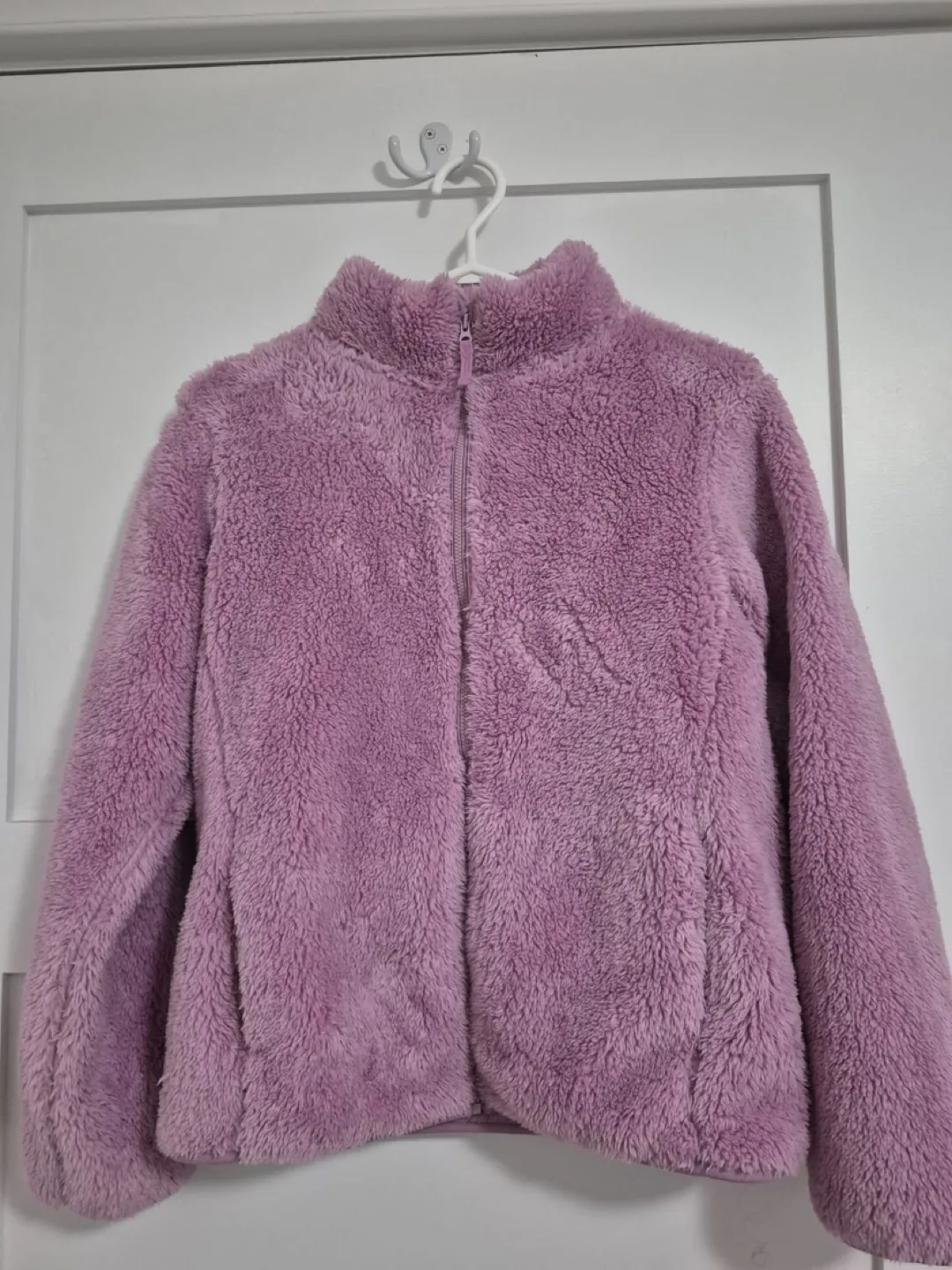 Uniqlo Fluffy Yarn Fleece Jacket, Size 13, Purple thumbnail
