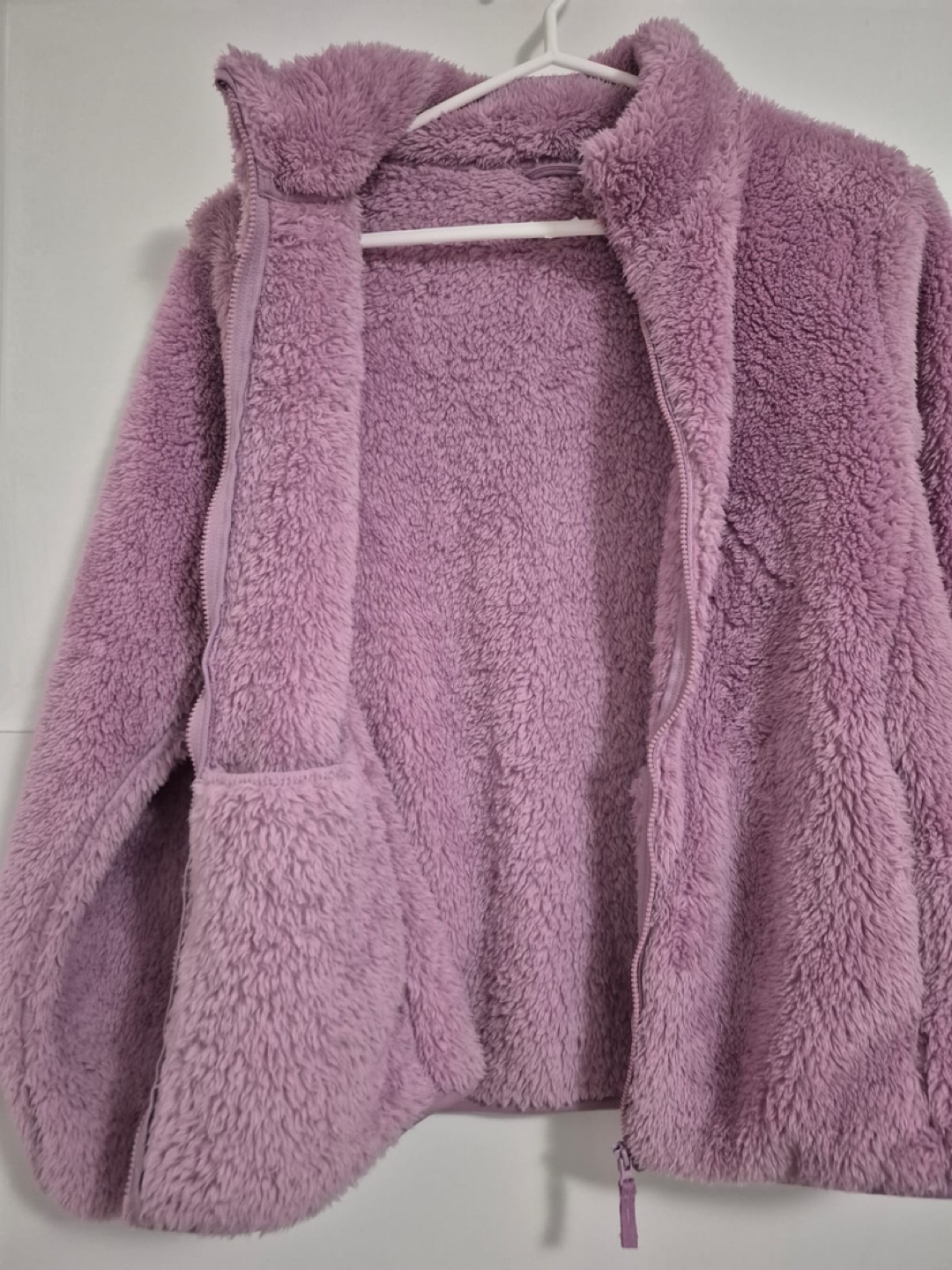 Uniqlo Fluffy Yarn Fleece Jacket, Size 13, Purple - photo 2