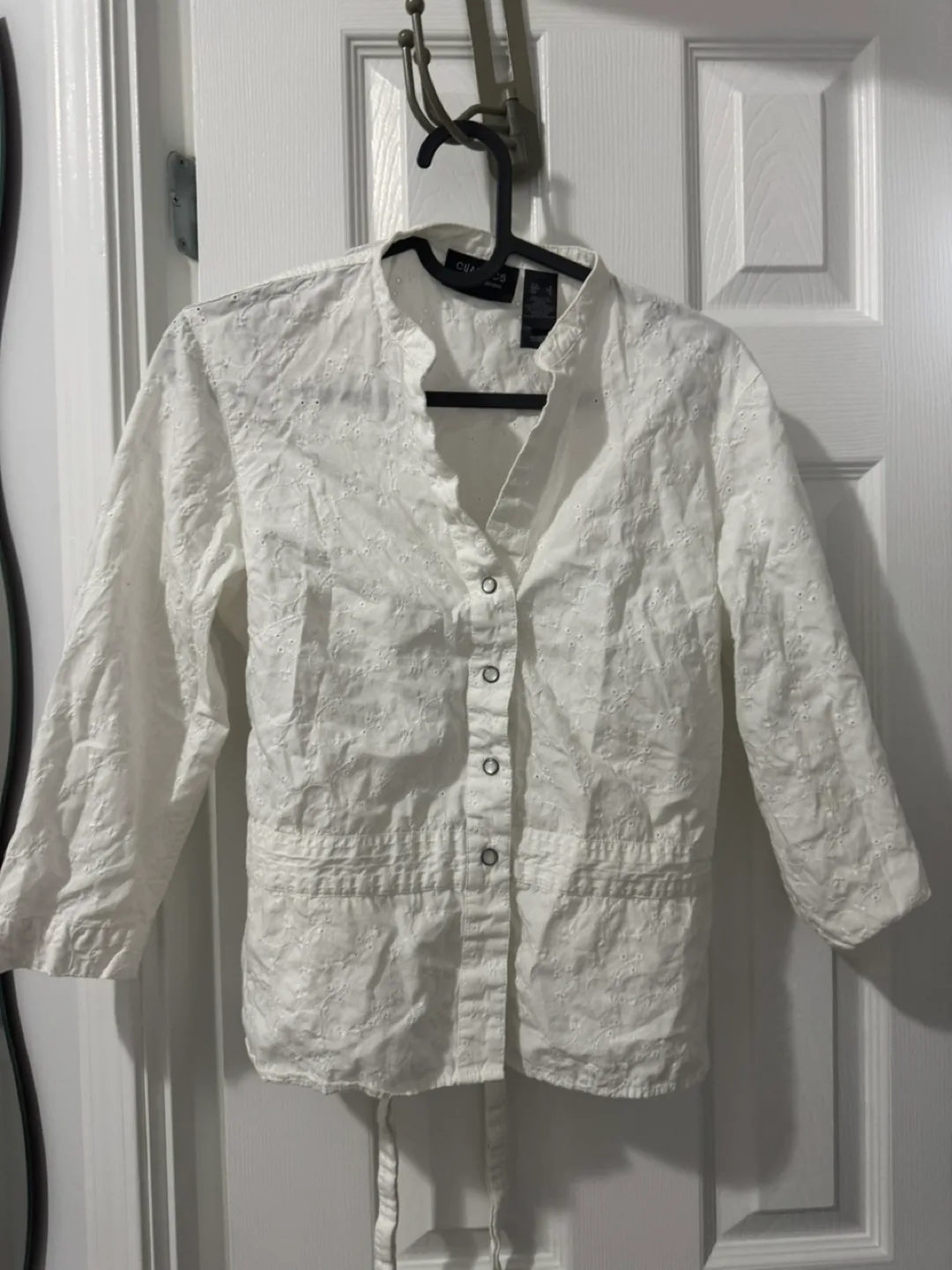 Classics Liz Claiborne White Blouse - Size S thumbnail