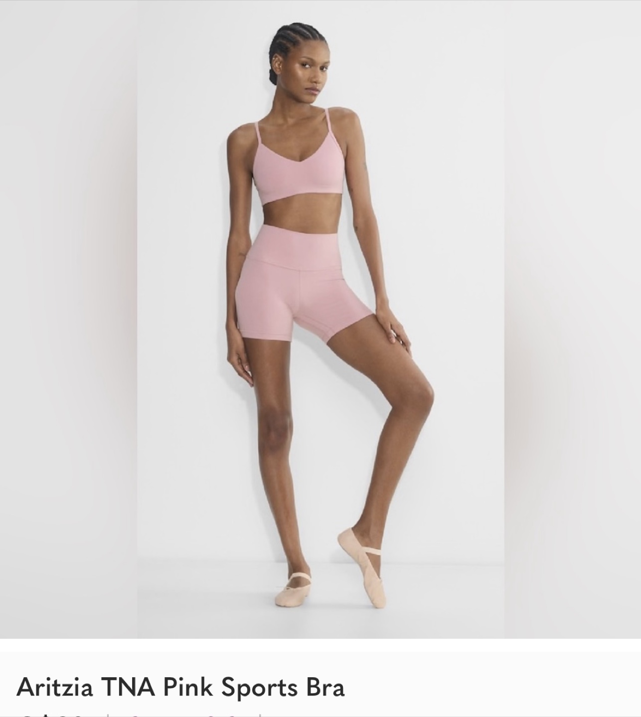 Aritzia TNA Pink Sports Bra - Size Small