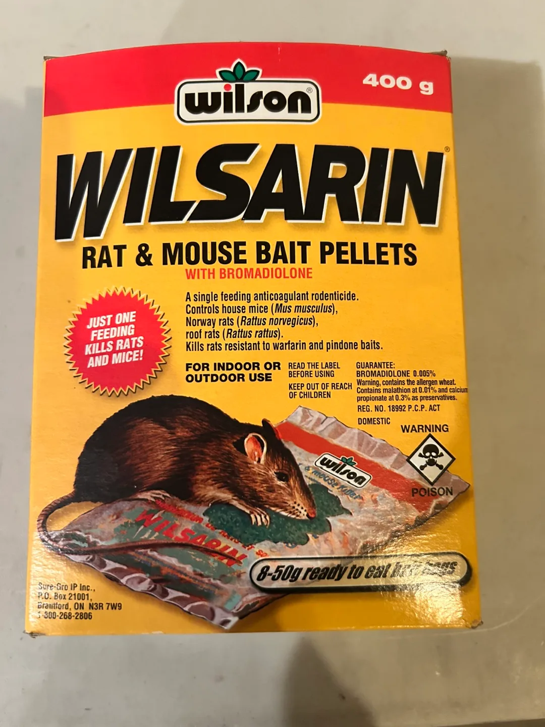 Wilson Wilsarin Rat & Mouse Bait Pellets 400g thumbnail