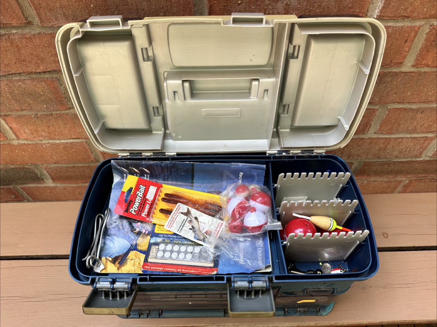 Large Fishing Tackle Box with Hooks, Bait and Lures! - photo 3