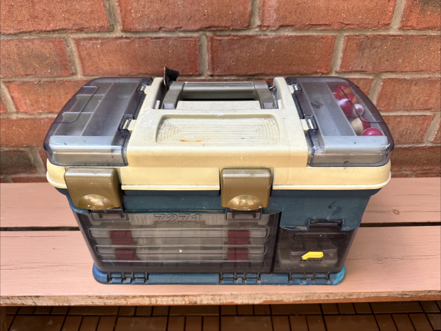 Large Fishing Tackle Box with Hooks, Bait and Lures! - photo 4