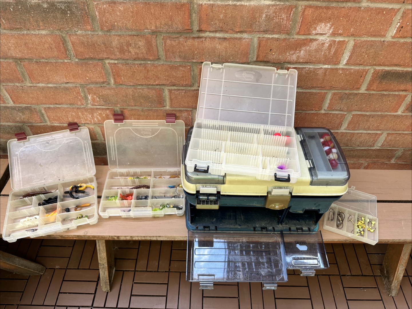 Large Fishing Tackle Box with Hooks, Bait and Lures!