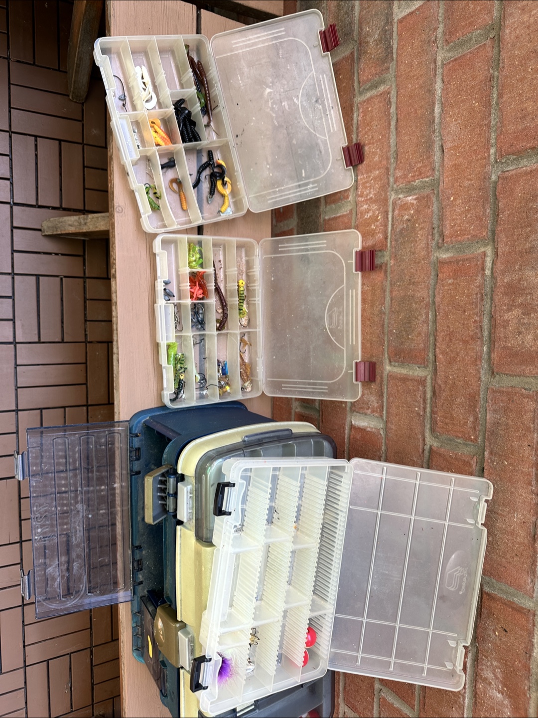Large Fishing Tackle Box with Hooks, Bait and Lures! - photo 2