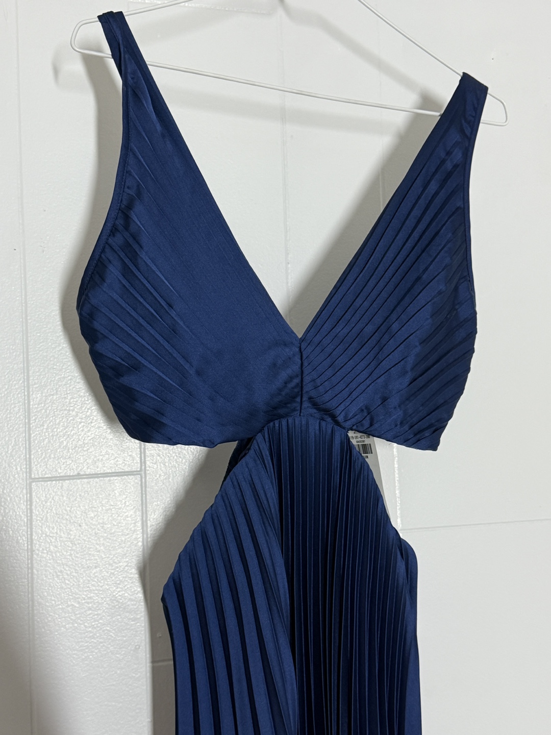 Abercrombie & Fitch Navy Cutout Pleated Dress