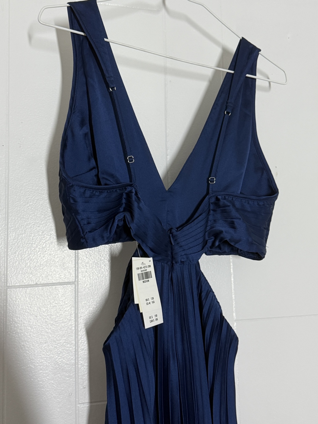 Abercrombie & Fitch Navy Cutout Pleated Dress - photo 3