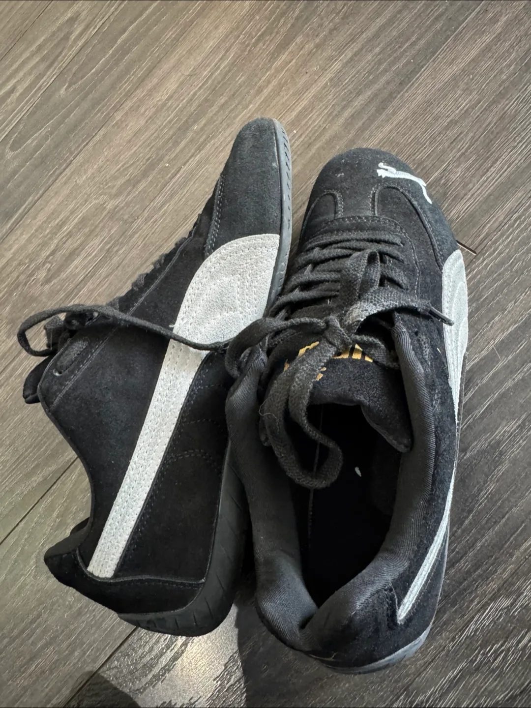 Puma Speed Cat Black/Silver Shoes 8.5 size image indicator(3)