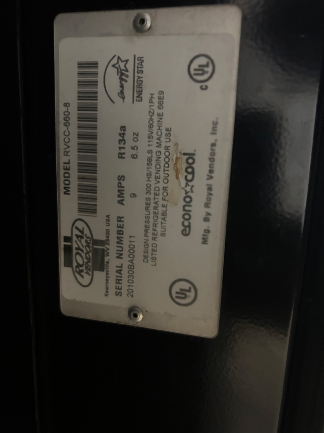 Royal Vendors RVCC-660-8 Vending Machine - photo 4