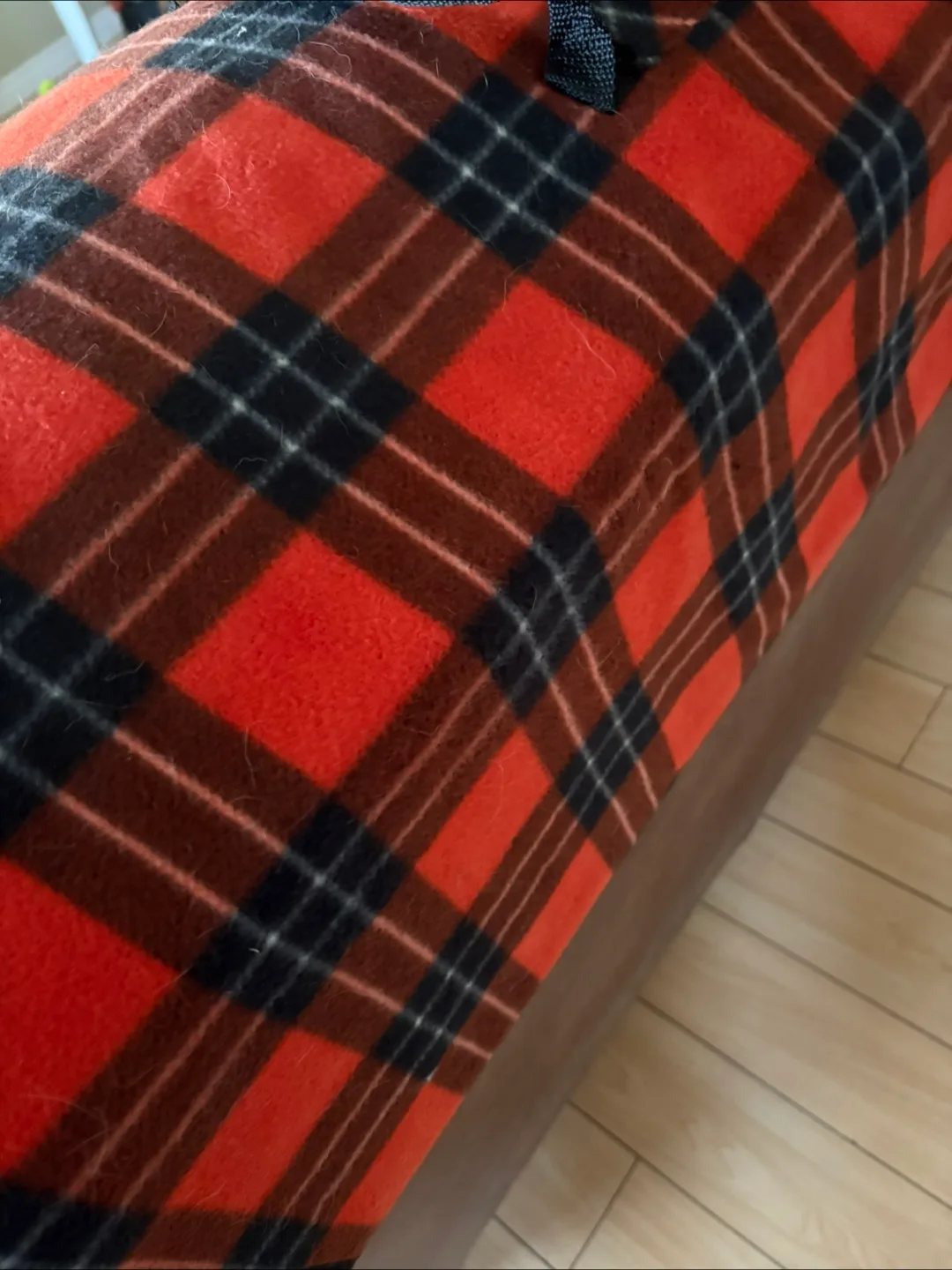 Orange Plaid Blanket in Carry Bag image indicator(2)